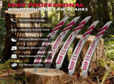 5-Piece 12" Reciprocating Saw Blades 6TPI Wood Pruning Curved Edge CR-V Steel V465-82073