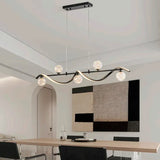 BAMDECOR AD2621 Modern Black Kitchen Island Light with Glass Globe Shade Ceiling Pendant Lights V255-BAM-A2621-BLACK