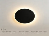 20CM Black Touch Eclipse Wall Light 2Pcs Stepless Dimming V1221-XM-LB447-GM31