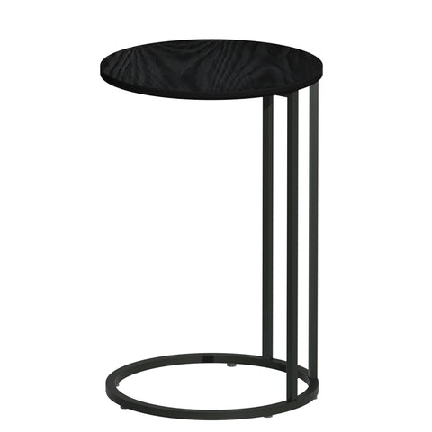 Artiss Coffee Table Side Table Round Black Martha FURNI-G-IND-COF-01-BK