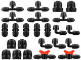 24-Pack Drip Irrigation Fitting Kit Leak-Proof, UV & Heat Resistant, Fits 1/2" Tubing, Complete V1366-AZ2-W-15159
