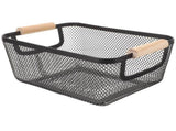 Farmhouse Style Wire Basket Set, Metal Mesh Rectangular Storage Organizer Bins, 11.8 x 7.1 x 4. Home V1369-AZ3-W-12989