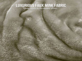 Laura Hill 3m x 3m XL Faux Mink Blanket Double-Sided Soft Plush Bed Oversized Throw Rug Olive MINK-XL-SL