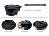 Travel Urine Pot Chamber Pot Plastic Spittoons Urine Bedpan with Lid Portable Toilet Adult Potty V1366-AZ2-W-06075