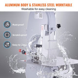 Commercial Electric Meat Bandsaw, 1500W Stainless Steel Countertop Bone Sawing Machine, Workbeach V952-TSJGJ1500W4202NX5V3