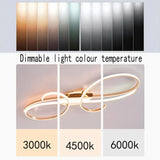 BAMDECOR AD2576 Modern Minimalist Curved Line Iron Aluminum Silicone LED Semi-Flush Mount Ceiling V255-BAM-AD2576-GLD-80