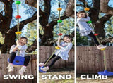 Tree Climbing Swing Rope Hanging Tree Swing, PP/PE, Anti-Slip Discs, Outdoor Adventure Gift. V1232-PSQQ-001