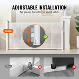 Retractable Baby Gate, 34.2" Tall Mesh Baby Gate, Extends up to 76.8" Wide Retractable Gate for Kids V952-WZSSMBS71INC5QCB1V0