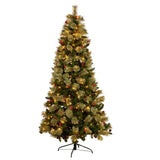 National Tree Company 2.3m Bristle Berry Multicolour Pre-Lit Christmas Tree with 1116 Tips 112_OPBB75