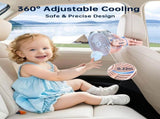Portable Misting Stroller Fan with 4 Speeds & 360&deg Adjustable Tripod, Quiet Rechargeable Baby Fan V1107-CS-MNBZYFSF