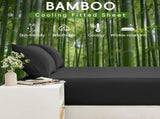 4 Piece Ultra Soft Bamboo Breathable Sheet Set -Hotel 2000TC Breathable Bed Sheets Set with 37 V1317-BAMBOO-AUK-4JT-BLACK