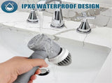 Electric Cleaning Brush with 6 Attachments, Rechargeable Scrubber V1263-JX-5308