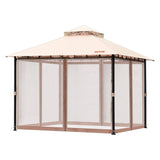 Patio Gazebo for 6-8 Person, 3.05 x 3.05 m Backyard Gazebo, with Mosquito Netting, Metal Frame, and V952-TYLTZZ10X10FTV427V0