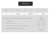 Black Stylish Waterproof Raincoat Poncho - Long, Packable for Outdoor Travel & Hiking V888-ELOSUNG26492