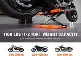 Motorcycle Lift Scissor Jack Stand 1100 Lb with Saddle ATV Lift Dirt Bike V952-MTCSJJCSB1100PWQ4V0