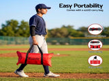 Everfit Baseball Pitching Net L Screen Softball Practice Portable Black SN-B-BS77-RD