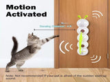 Interactive Cat Toy Caterpillar with Motion Sensor, Self-Play Feather Chaser with Suction Cup, V1341-ZY-NXMQNXM9-WHITE
