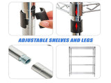 Modular Wire Storage 45x45cm Steel Shelving Chrome With Fixed Legs For Garage Warehouse Or Kitchen V63-841271