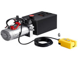Hydraulic Pump, 6 Quart Hydraulic Power Unit, Double Acting Dump Trailer Pump, 0.91 GPM Flow Rate, V952-YXYYB12VZLDJJW6ZGV0