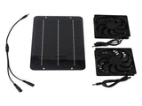 Solar Panel Fan Kit 10W Solar Powered Dual Fans for Chicken House Greenhouse Dog House With V1294-YM0706-3113230199111