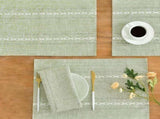 Sage Green Placemats Set of 4 - Washable Fabric Table Placemats, 35 x 48 cm V1189-WXFWAL-20260319-00306