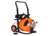 Drain Cleaner Machine 75FT x 3/8Inch, Auto Feed Sewer Snake Auger with 4 Cutter & Air-activated Foot V952-ZDJJKLSGDSTJZXGSSV3
