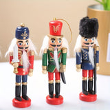 Nutcracker Soldier Figurine Set, Christmas Decorations, Birthday Gift, Hand-painted Nutcrackers, V1106-128-74122-RED-6PCS