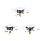 Universal Sink Set of 3 - Practical Drain Plugs, Easy to Clean, Fits Most Bathroom and Kitchen V1369-AZ3-W-12857