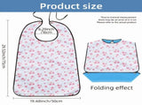 3 Pack Adult Bibs for Elderly Women Men, Reusable Adult Bibs for Eating with Optional Crumb Catcher V1369-AZ3-W-18905