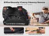 Tool Backpack, 64 Pockets, Heavy-duty Tools Storage Organizer Work Bags with Laptop Compartment & V952-GJBB1416INCHEILMT001V0