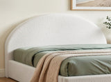 Artiss Queen Size Headboard for Bed Frame Boucle Fabric No-Assembly Vacuum Compressed Soft Backrest BED-FOAM-HEAD-NOVA-Q-WH