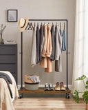 Clothes Rack Rustic Brown Black V178-57884