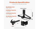 3 Point Trailer Hitch with 2 in Receiver, 3pt Quick Hitch Attachment, Heavy Duty Tractor Tow Drawbar V952-ASJXJSQDKSXTJ54AM001V0