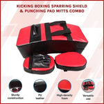 Kicking Boxing Sparring Shield & Punching Pad Mitts Combo V63-799337