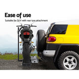 Giantz Motorcycle Carrier Rack Ramp 2"Towbar Adjustable Height Black,Giantz Motorcycle CAR-MC-CARRIER-6039-AB