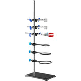 Lab Stand Support, Laboratory Retort Support Stand Set, Steel Lab Stand 23.6" Rod and 8.3" x 5.3" V952-SYZJJP1JT60C60P2LV0