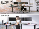 FORTIA Corner Standing Desk, 1730W x 1730W x 750D, 3 Motors, 120kg Load, Sit to Stand Up Electric V219-OFFCMBEQC3KC3K