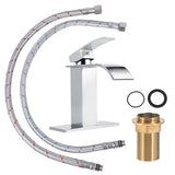3/8 Standard Wide Spout Single Hole Brass Waterfall Hot and Cold Water Faucet Basin Water Tap V1294-YM0901-3112200089611