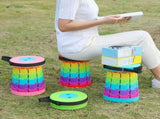 Folding Stool, Telescopic Camping Chair, Lightweight, Travel Chair and Outdoor Chair, Multicolor V1189-LC-HW-00021