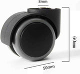 Office Chair Casters Wheels - Set of 5, Universal, Rodless, Silent, Easy Install, Metal, Swivel V1188-ZC-LHJ-216