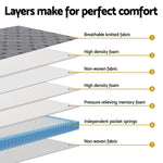 26cm Mattress Bed Giselle Double MATTRESS-B-CG26-D