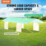 Walk-in Tunnel Greenhouse, 29.5x9.8x6.6 ft Hoop House Greenhouse Tunnel, Peaked Roof Plant Hot House V952-SDXWS30X10X7FTY13V0