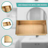 641 x 336 x 101mm Shower Niche Double Shelf Organizer No Tile Needed in Gold V63-905671