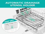 CARLA HOME Dish Drying Rack 2-Tier Kitchen Drainer with Drainboard V178-36256