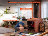 Chimney Sweep Kit, 12m Maximum Extendable Length Chimney, Chimney Cleaner Sweeper with Dual V952-SSTYCQSTJ39YVALXR001V0