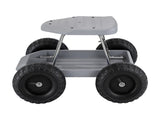 Gardeon Garden Cart Seat with Wheels, Rolling Work Stool with Tool Storage Tray, 440lbs GCT-SEAT-200KG-GY