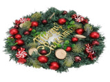Artificial Christmas Wreath for Front Door Pine Needle Red Candy Christmas Garland Decorations for V1294-YM0512-3115220134411