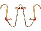 V Bridle Chain, 5/16 in x 2 ft Tow Chain Bridle, Grade 80 V-Bridle Transport Chain, 9260 Lbs Break V952-SZGLTJ5162FT00001V0