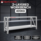 Centurion 2-Layer Work Bench 400kg - Grey BCH-2LY-GY