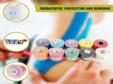 10 Rolls Muscle & Injury Kinesiology Sports Tape 5m x 5cm Waterproof Support V63-798697